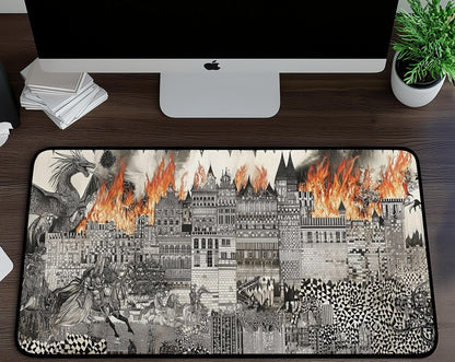 Dragon Art Desk Mat | Alternative Office Decor | Multiple Size Options