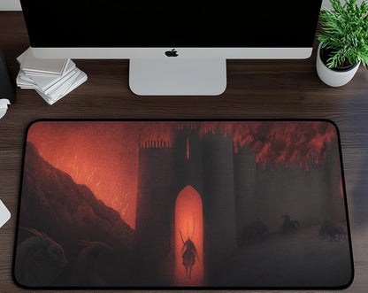 Dark Fantasy Castle Desk Mat | Alternative Office Decor | Multiple Size Options