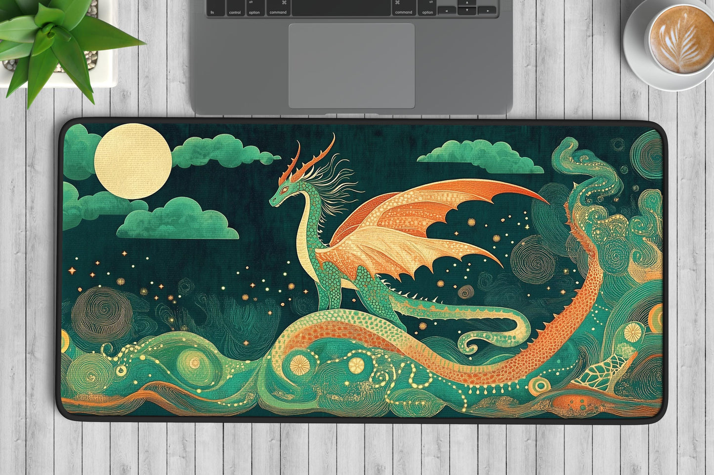 Mythical Dragon Desk Mat | Alternative Office Decor | Multiple Size Options