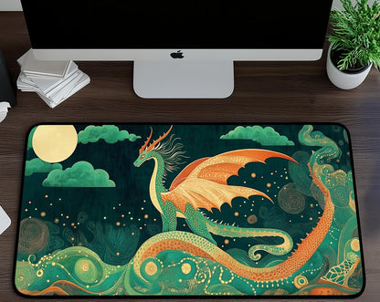 Mythical Dragon Desk Mat | Alternative Office Decor | Multiple Size Options