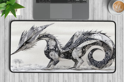 Origami Dragon Art Desk Mat | Alternative Office Decor | Multiple Size Options