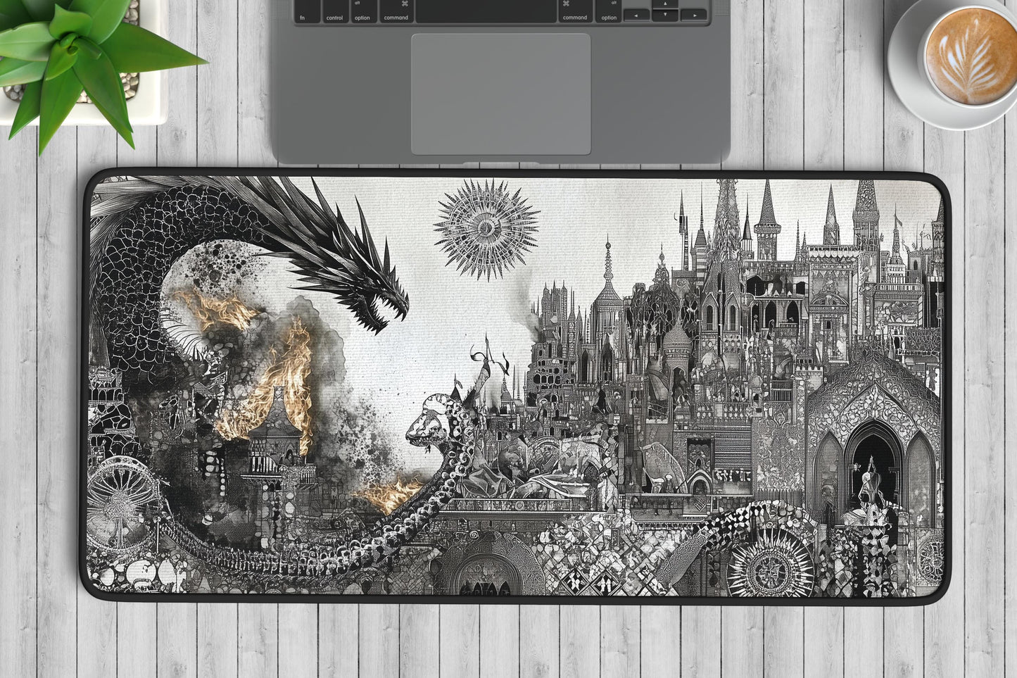 Fantasy Dragon Desk Mat | Alternative Office Decor | Multiple Size Options