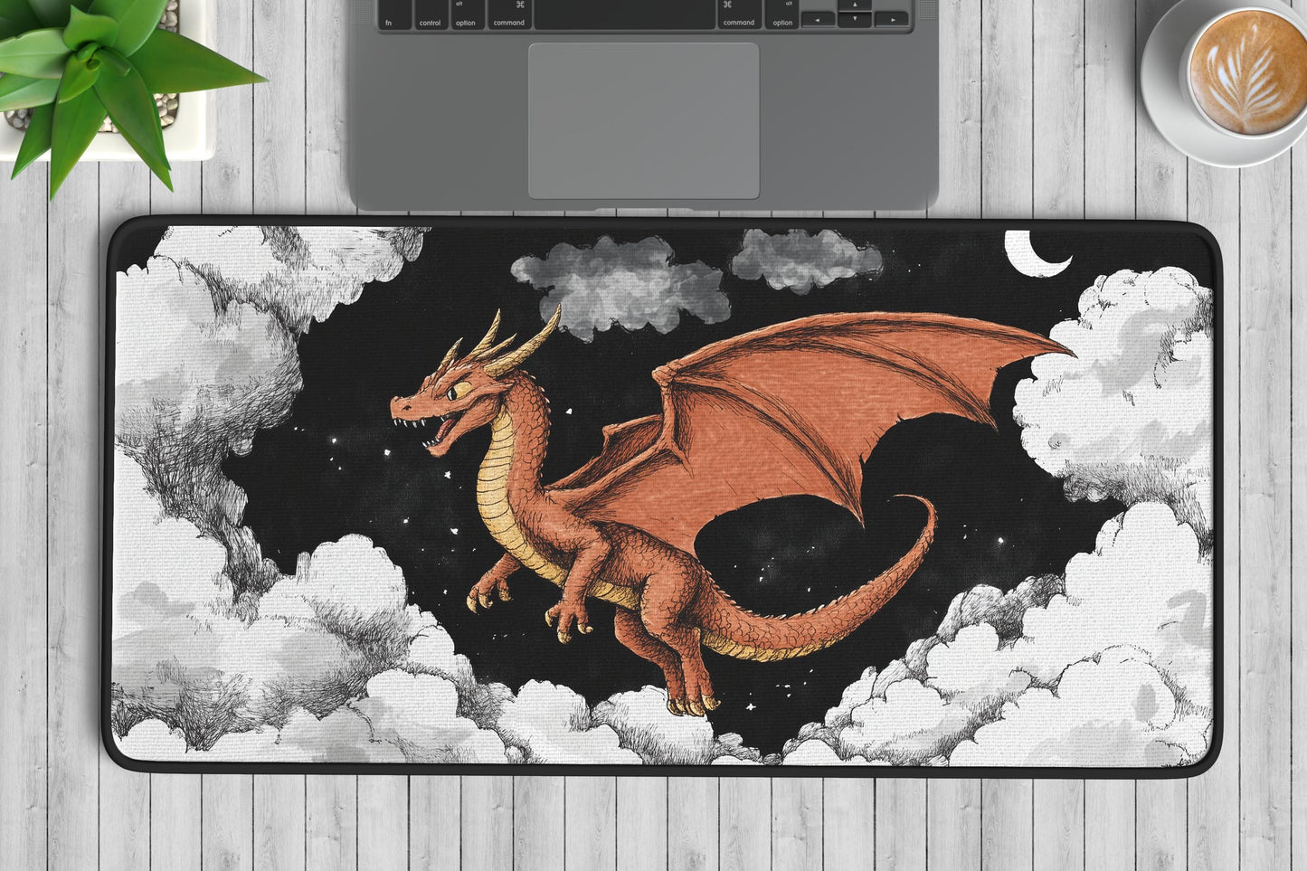 Dragon Artwork Desk Mat | Alternative Office Decor | Multiple Size Options