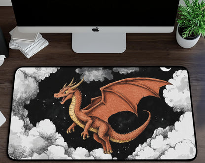 Dragon Artwork Desk Mat | Alternative Office Decor | Multiple Size Options