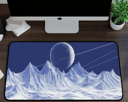 Cosmic Mountain Landscape Desk Mat | Alternative Office Decor | Multiple Size Options