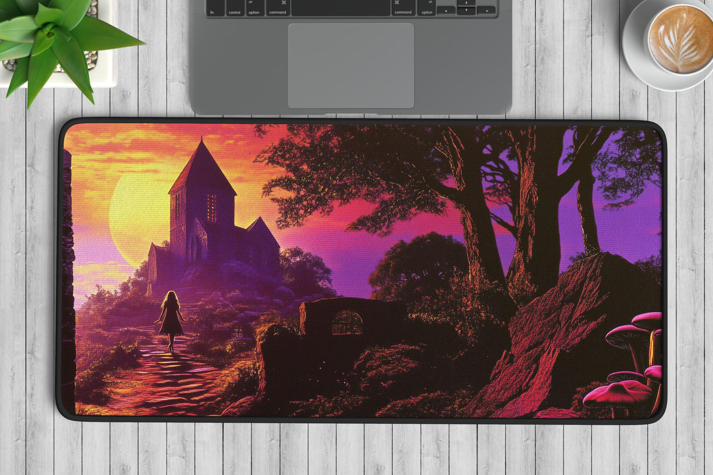 Enchanting Landscape Desk Mat | Alternative Office Decor | Multiple Size Options