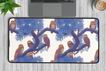 Owl Design Desk Mat | Alternative Office Decor | Multiple Size Options