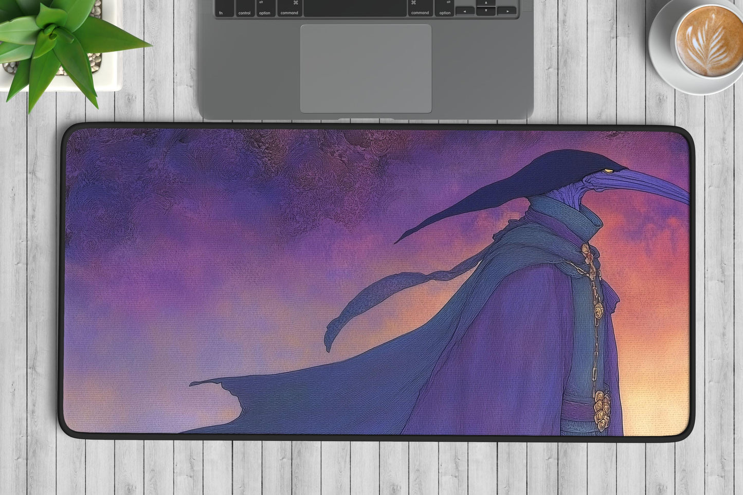 Mysterious Character Desk Mat | Alternative Office Decor | Multiple Size Options