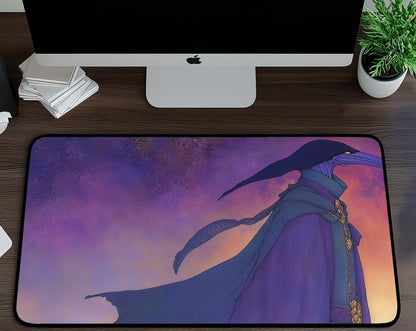 Mysterious Character Desk Mat | Alternative Office Decor | Multiple Size Options