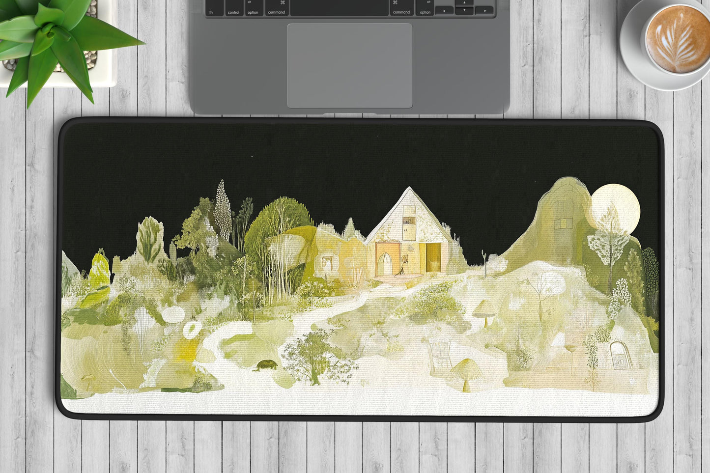 Charming Nature Landscape Desk Mat | Alternative Office Decor | Multiple Size Options