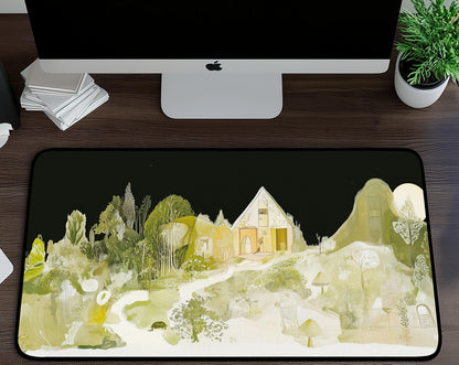 Charming Nature Landscape Desk Mat | Alternative Office Decor | Multiple Size Options