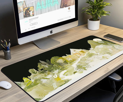 Charming Nature Landscape Desk Mat | Alternative Office Decor | Multiple Size Options