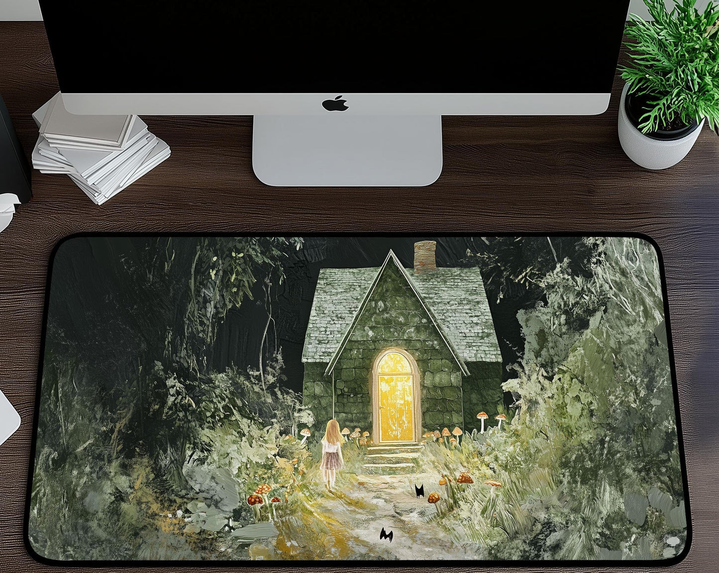 Whimsical Fairy Tale Scene Desk Mat | Alternative Office Decor | Multiple Size Options