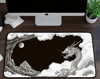 Majestic Dragon Cloud Art Desk Mat | Alternative Office Decor | Multiple Size Options