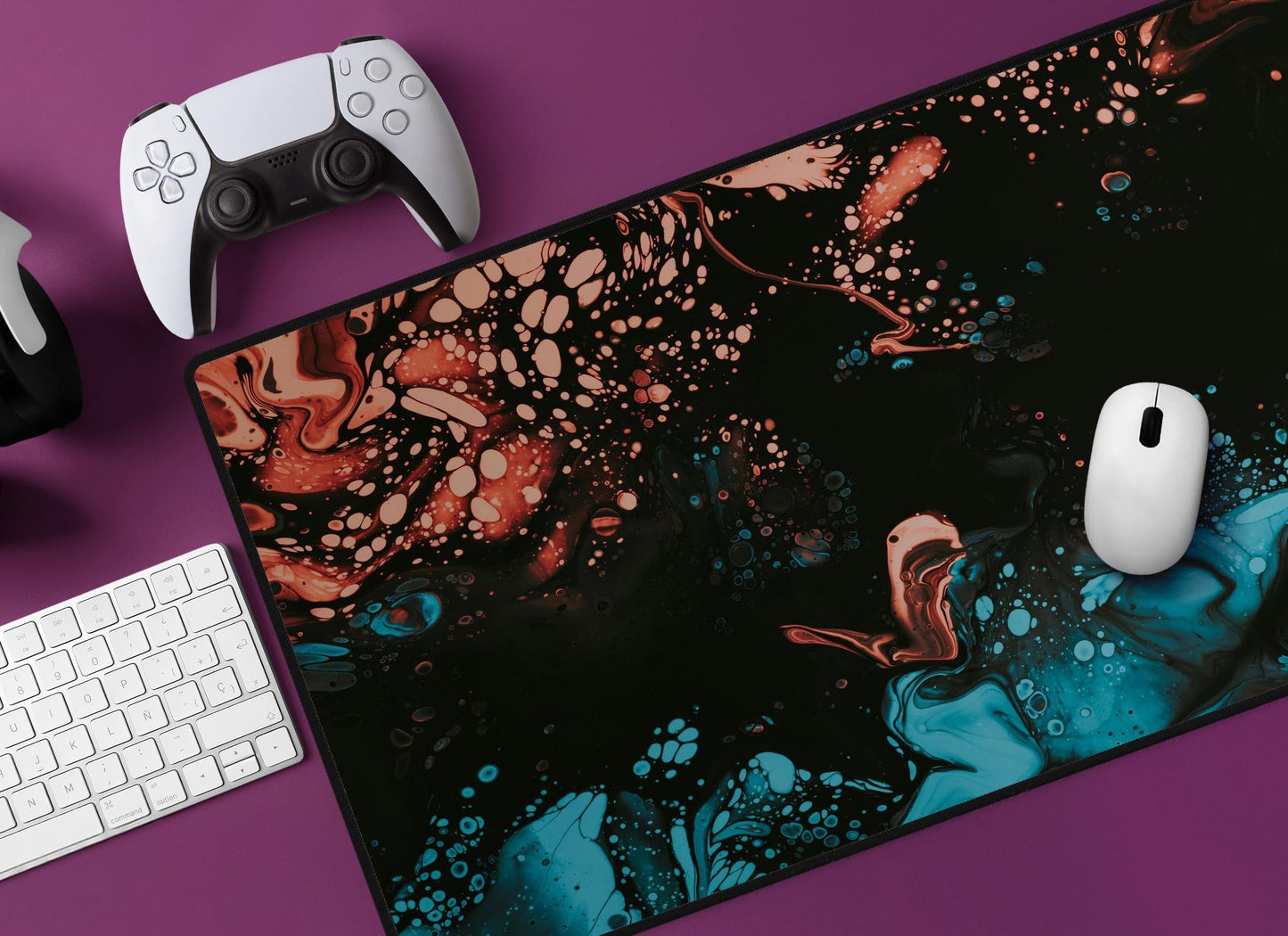 Dynamic Fluid Art Desk Mat