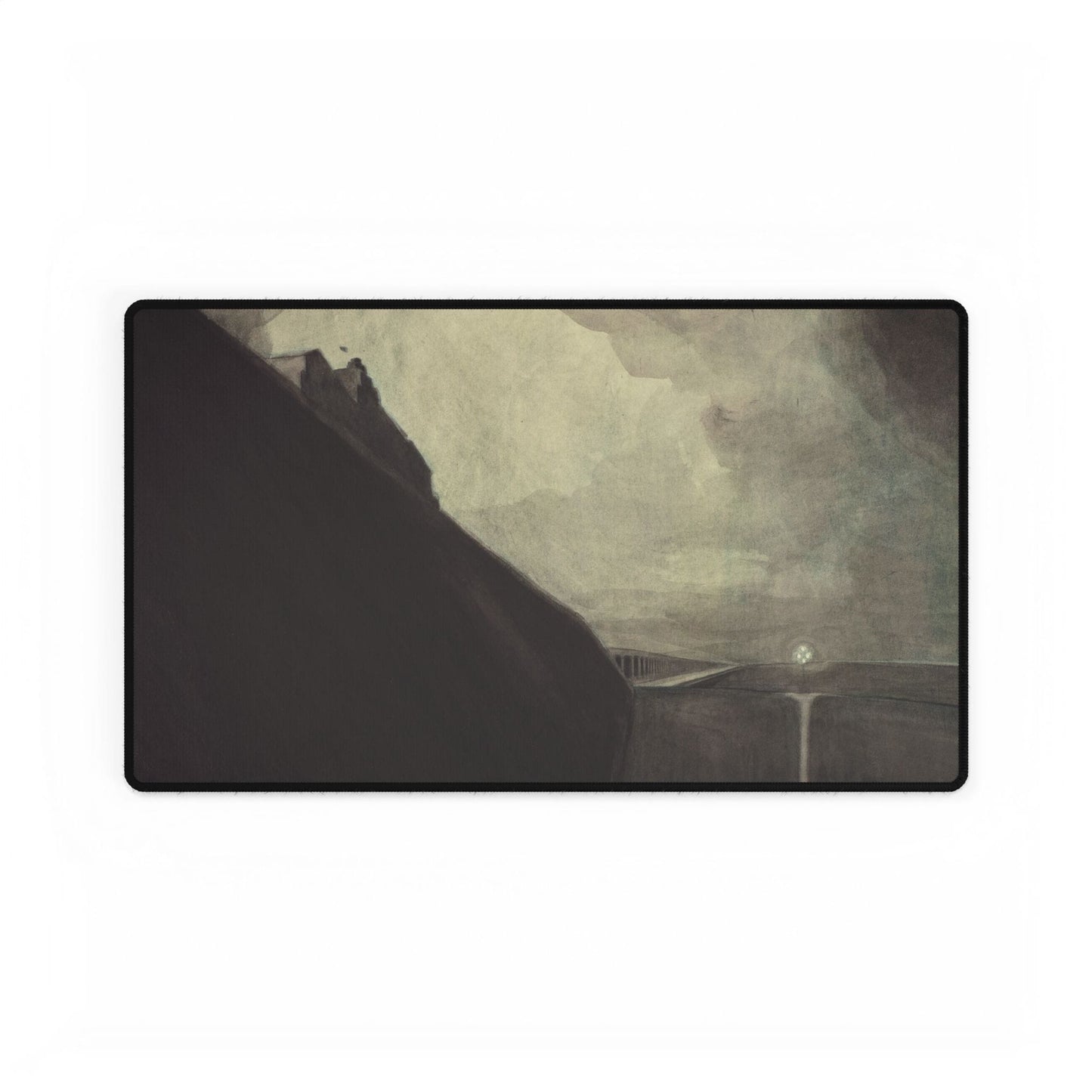 Moody Landscape Desk Mat | Abstract Art Decor | XL Mouse Matt | Accessories For Home & Office