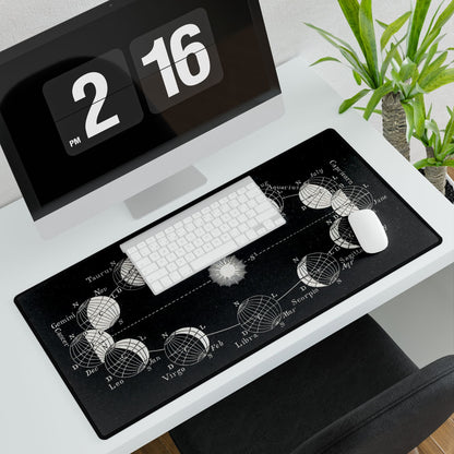 Astrological Zodiac Sign Desk Mat | Celestial Design for Astrology Lovers | XL Mouse Matt | Accessories For Home & Office