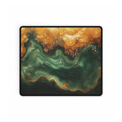 Green & Gold Marble Desk Mat
