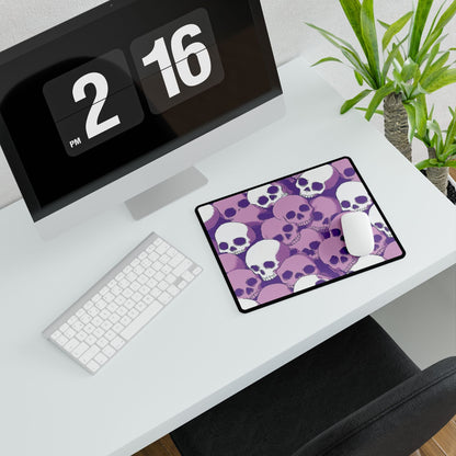 Pink Skull Pattern Desk Mat | Alternative Office Decor | Multiple Size Options