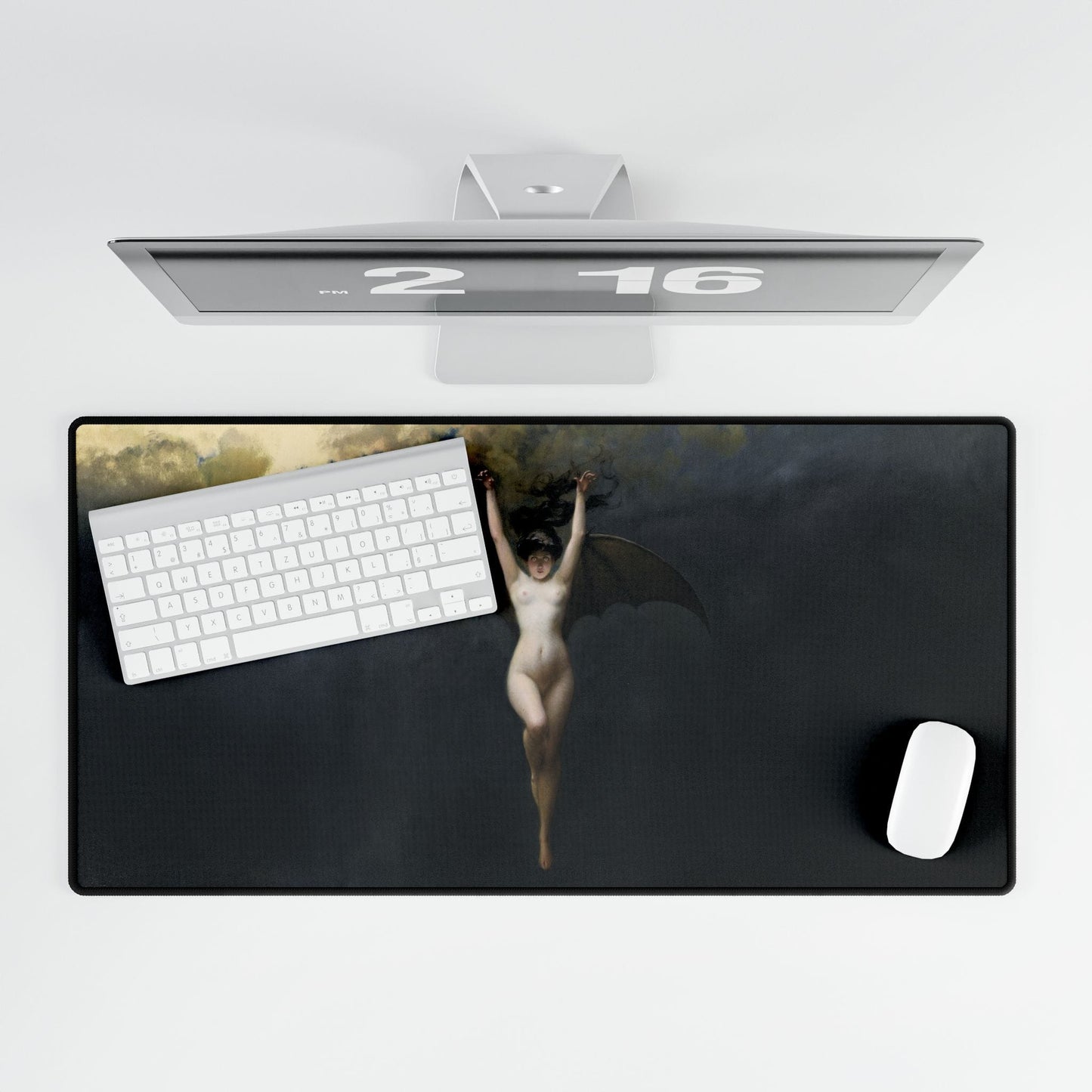 Dark Fantasy Winged Woman Desk Mat | XL Mouse Matt | Accessories For Home & Office