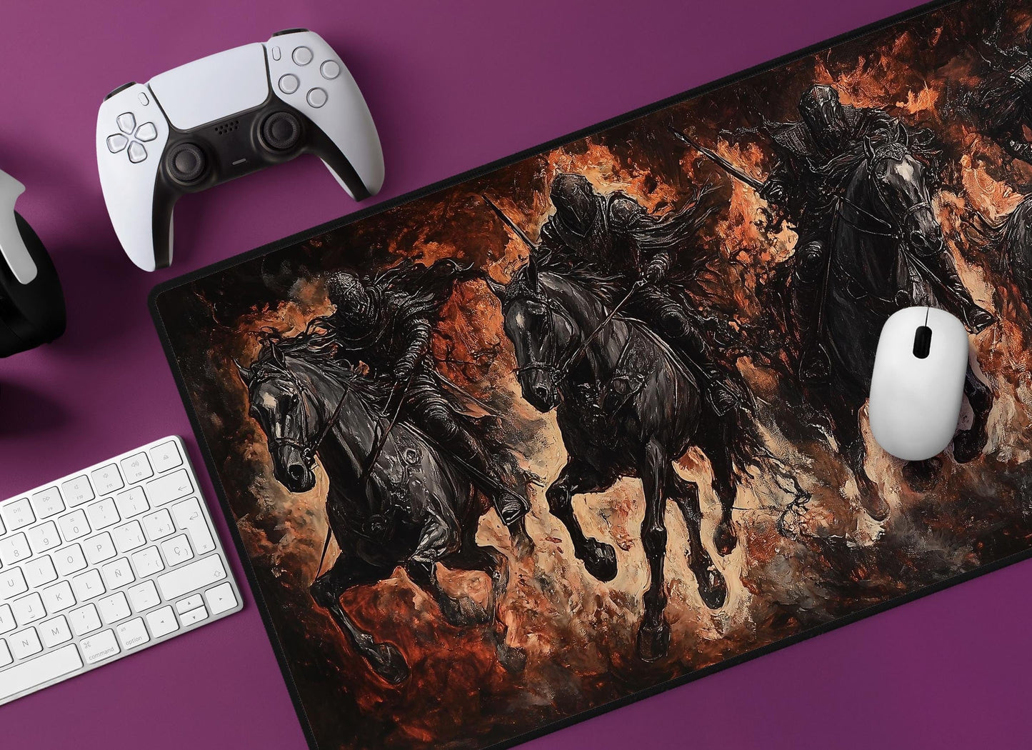 Four Horseman Desk Mat | Alternative Office Decor | XL Size