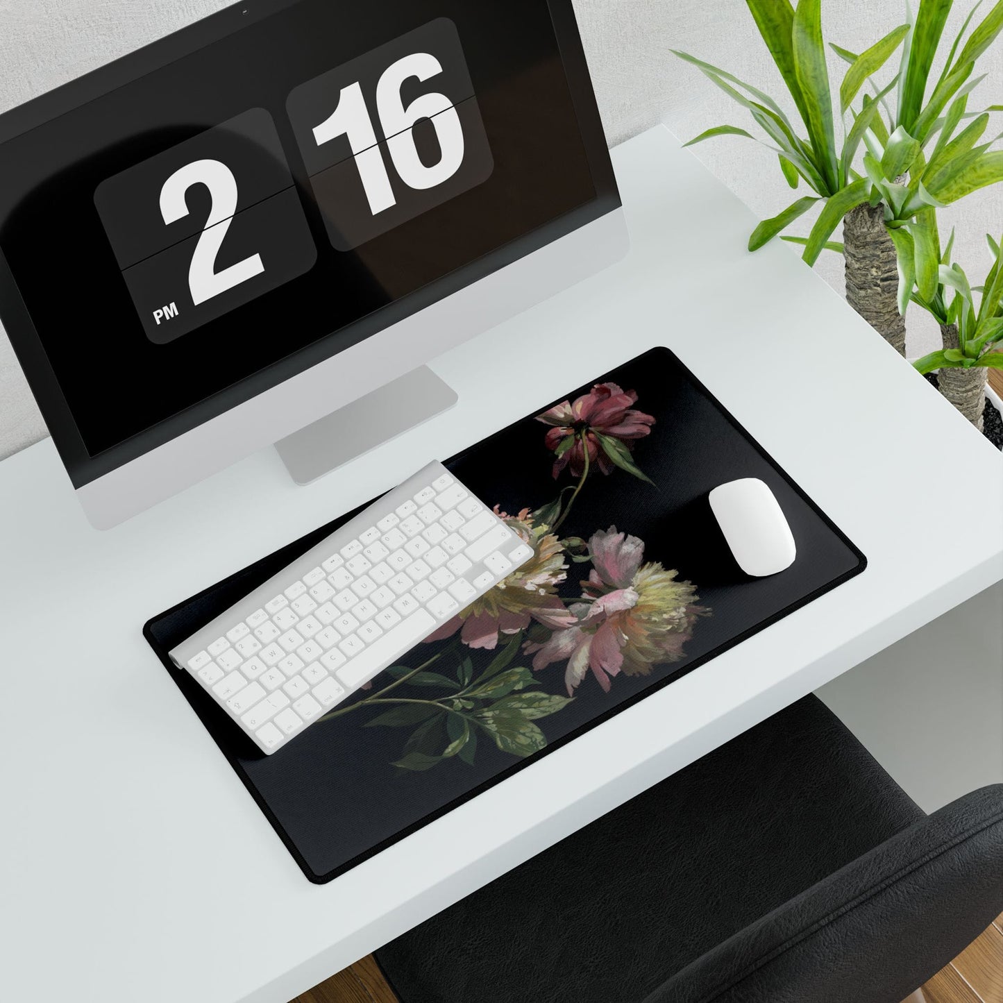 Elegant Floral Design Desk Mat | Perfect for Home Office Decor | XL Mouse Matt | Accessories For Home & Office