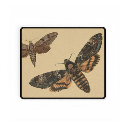 Vintage Moths Desk Mat | Antique Botanical Art | XL Mouse Matt | Accessories For Home & Office