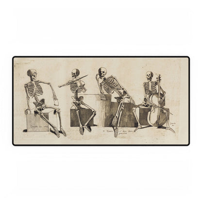 Skeleton Musicians Desk Mat