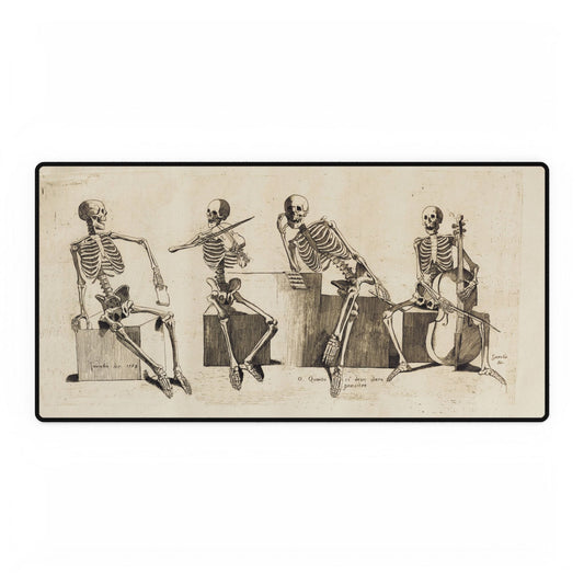 Skeleton Musicians Desk Mat