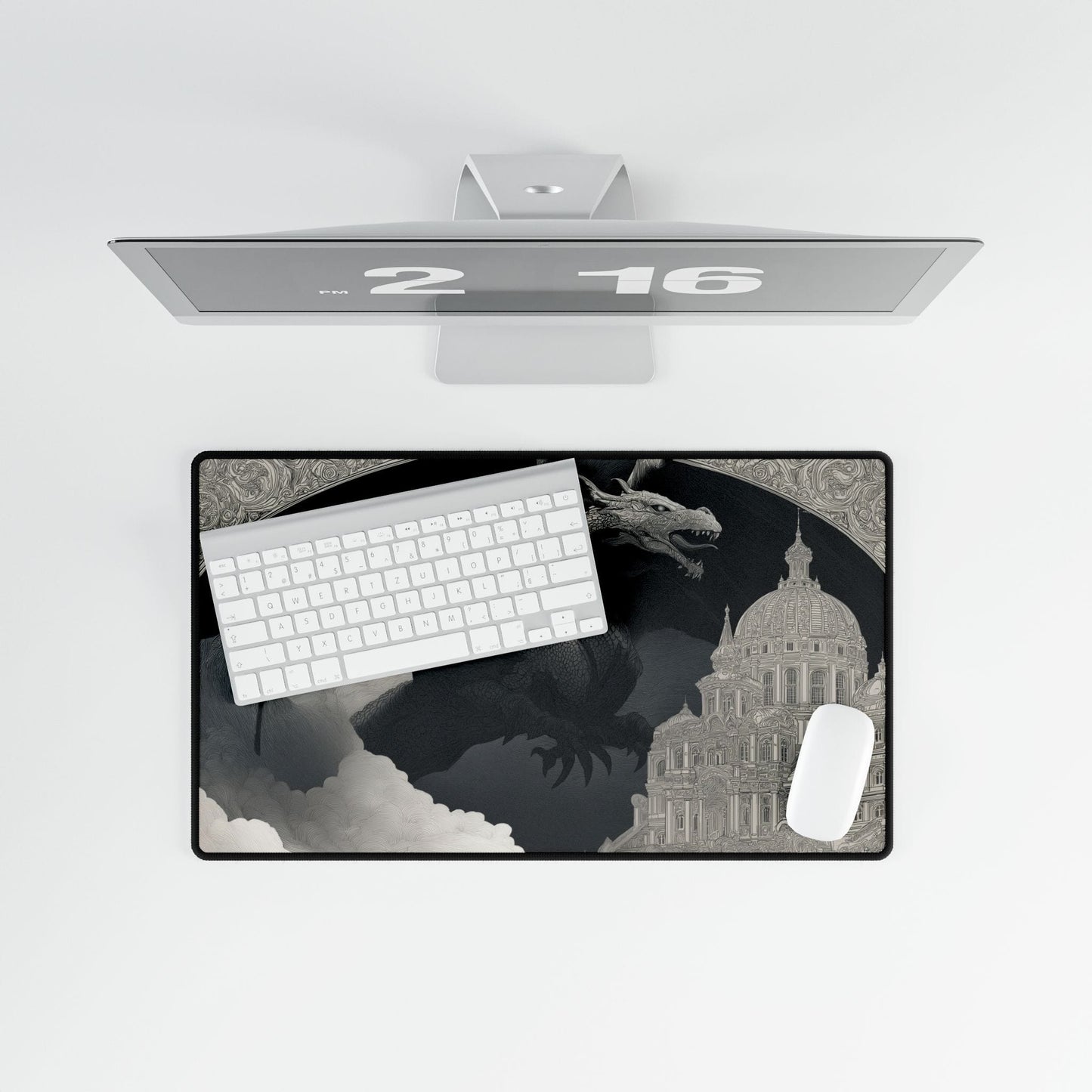 Majestic Dragon Art Desk Mat | Intricate Design | XL Mouse Matt | Accessories For Home & Office