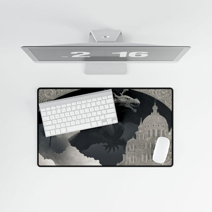 Majestic Dragon Art Desk Mat | Intricate Design | XL Mouse Matt | Accessories For Home & Office