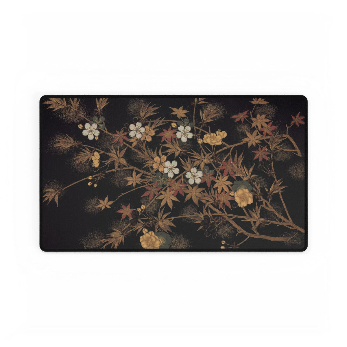 Gold Floral Desk Mat