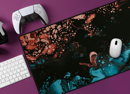 Dynamic Fluid Art Desk Mat | Alternative Office Decor | Multiple Size Options