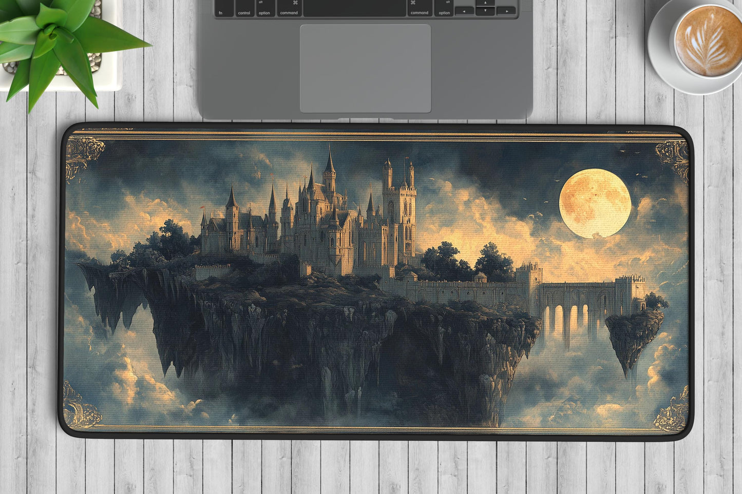 Floating Castle Desk Mat | Alternative Office Decor | Multiple Size Options