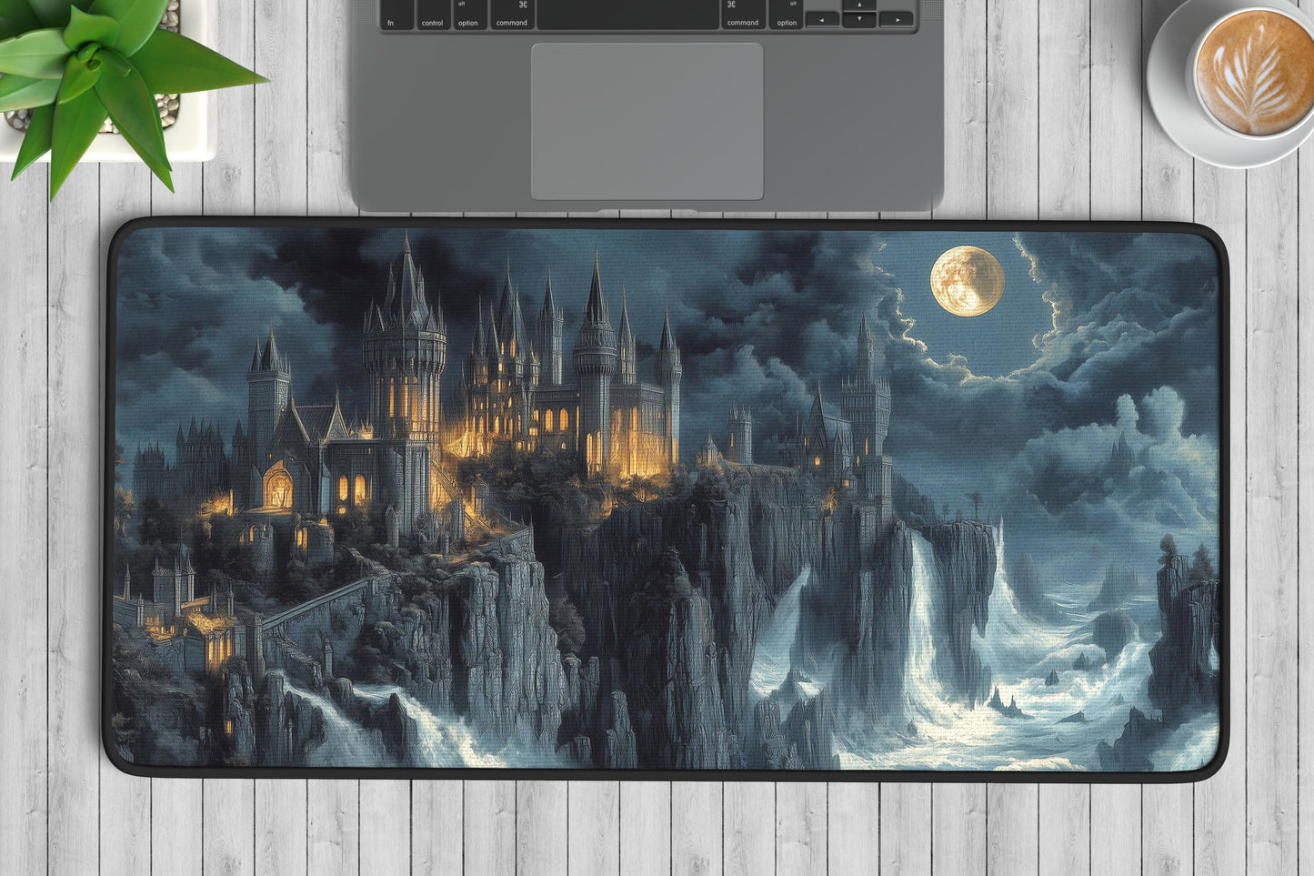 Fantasy Castle Desk Mat | Alternative Office Decor | Multiple Size Options