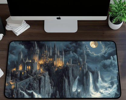 Fantasy Castle Desk Mat | Alternative Office Decor | Multiple Size Options