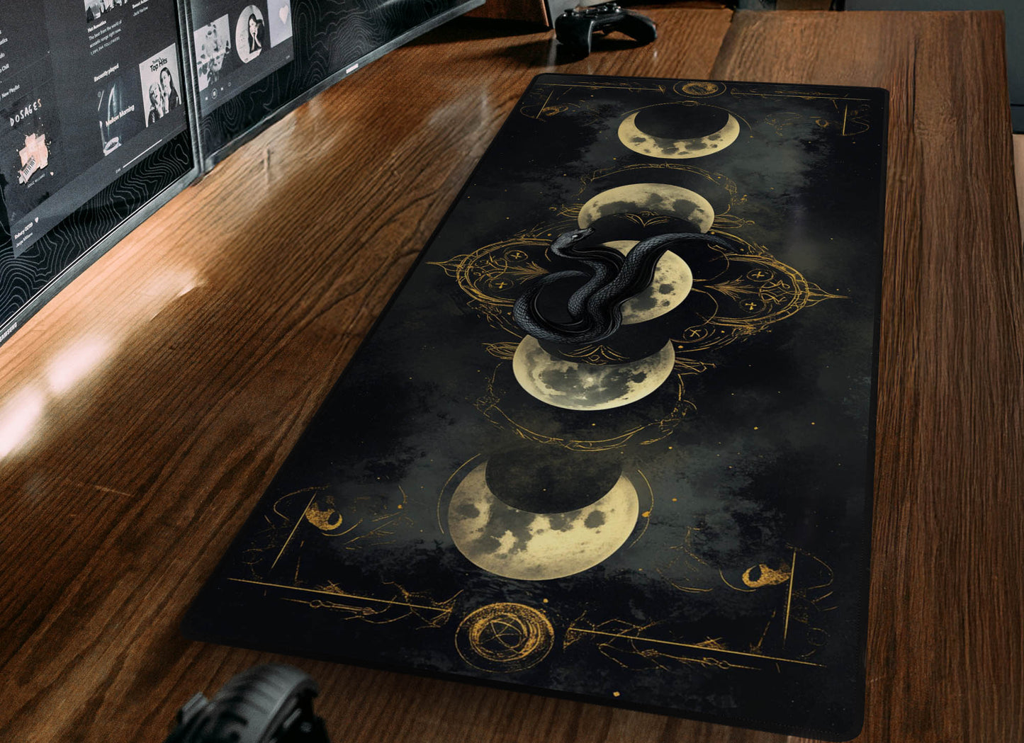 Snake & Moon Desk Mat