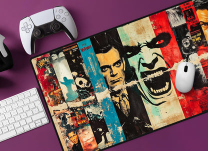 Vintage Horror Movie Desk Mat