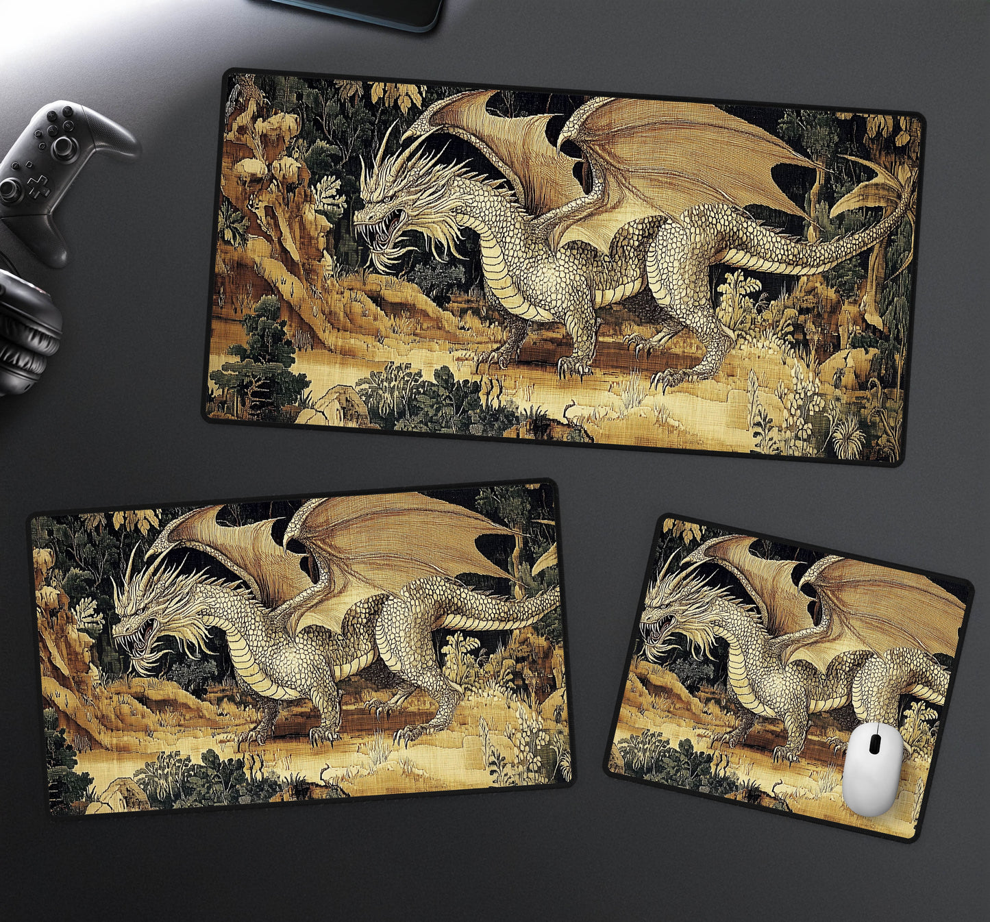 Dragon Tapestry Desk Mat