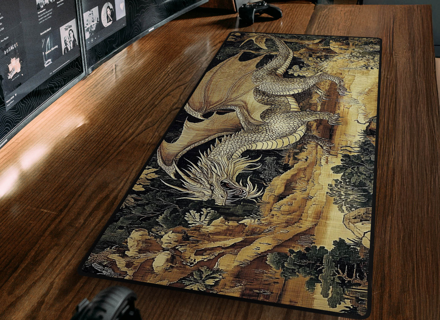 Dragon Tapestry Desk Mat