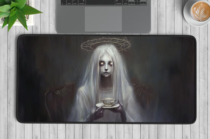 Ghost Desk Mat | Alternative Office Decor | Multiple Size Options