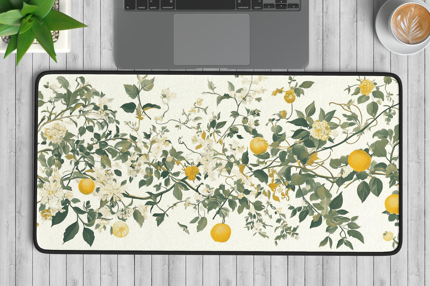 Lemon Branches Desk Mat | Alternative Office Decor | Multiple Size Options