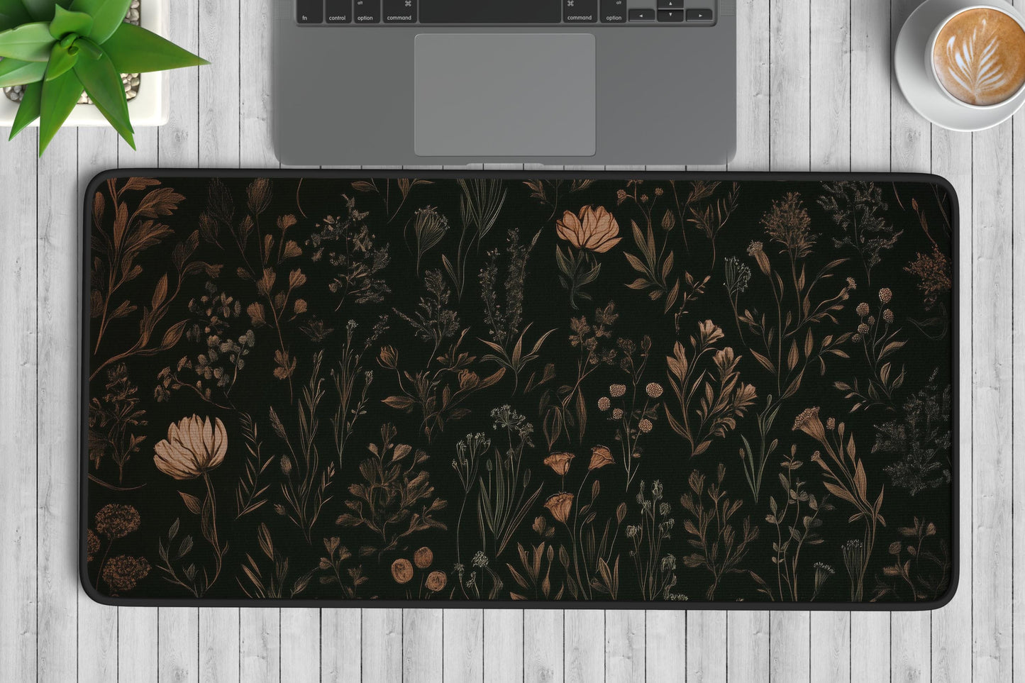 Elegant Botanical Desk Mat | Alternative Office Decor | Multiple Size Options