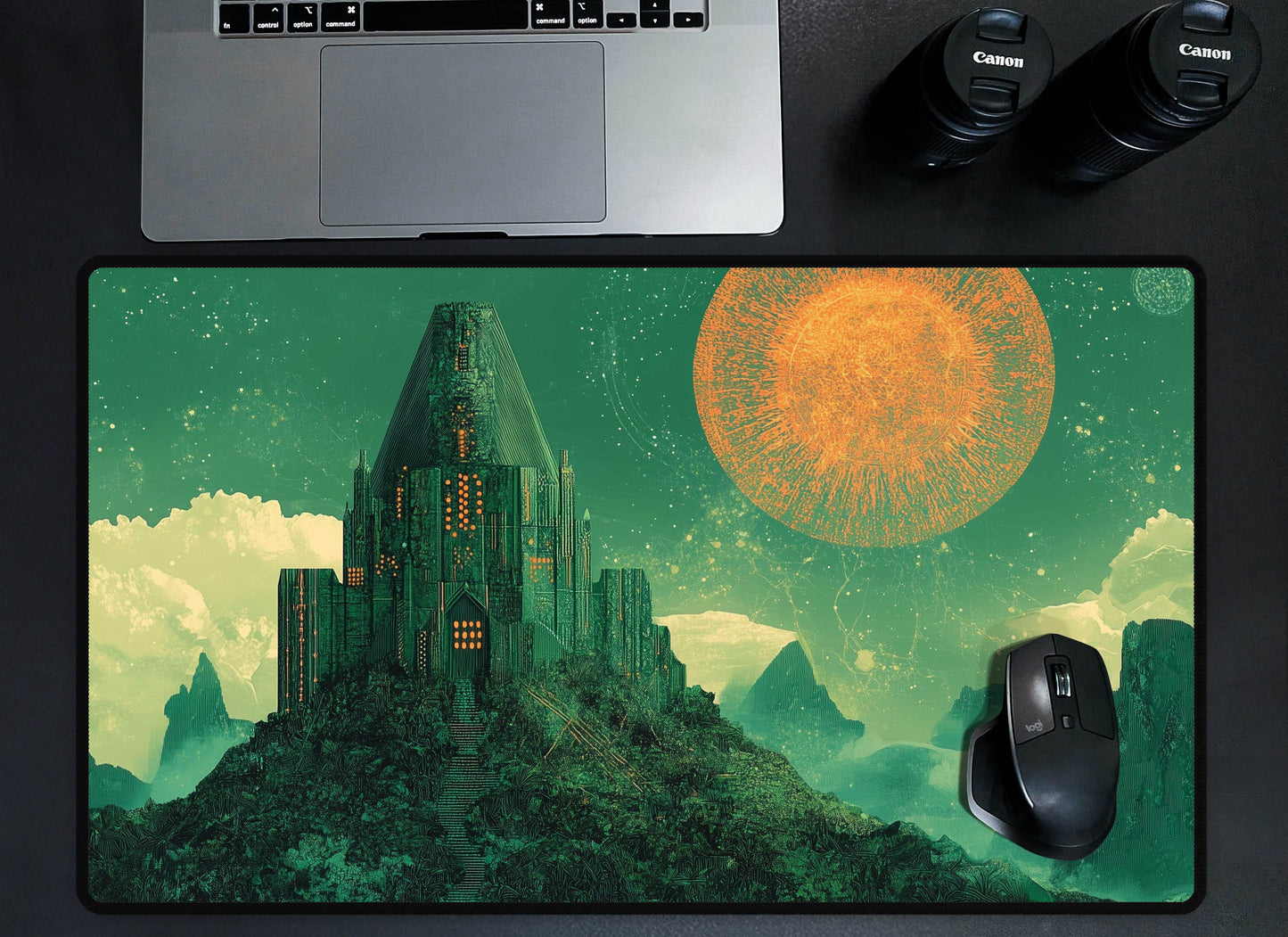 Futuristic Castle Desk Mat