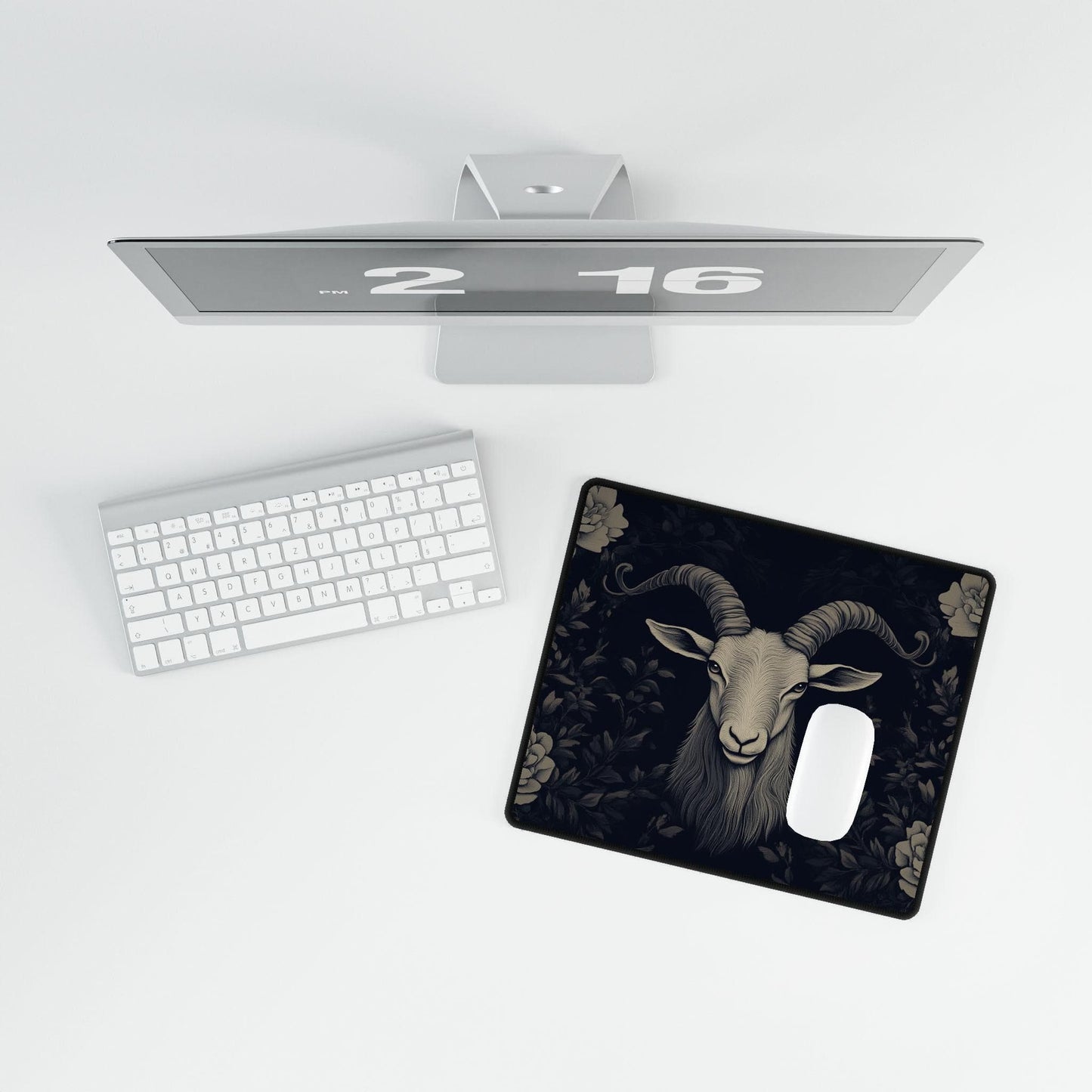 Gothic Goat Desk Mat | Alternative Office Decor | Multiple Size Options