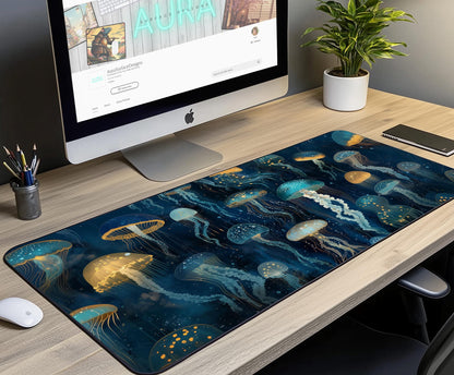 Jellyfish Desk Mat | Alternative Office Decor | Multiple Size Options