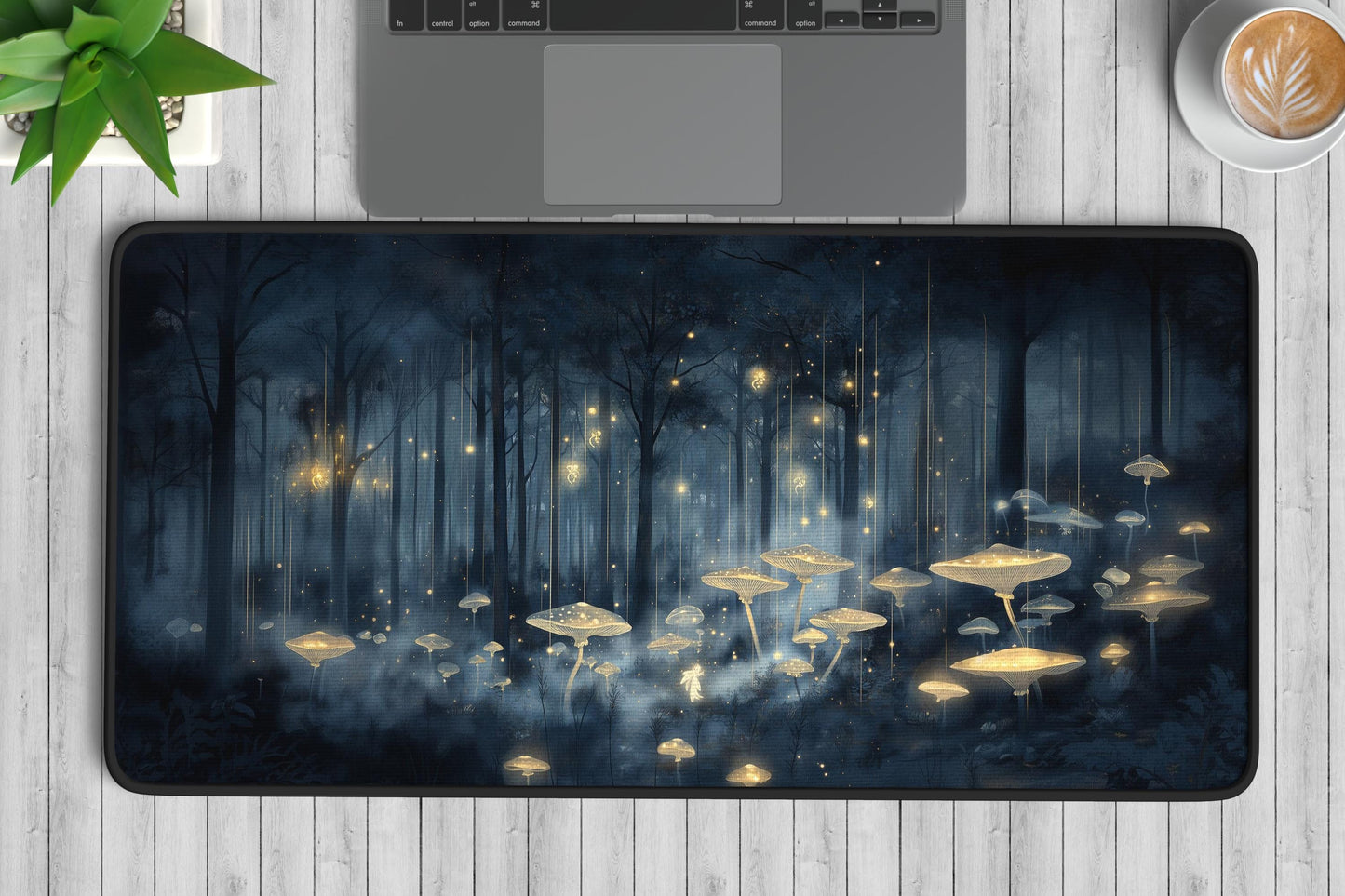 Mushroom Forest Desk Mat | Alternative Office Decor | Multiple Size Options