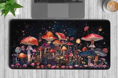 Mushroom Fantasy Desk Mat | Alternative Office Decor | Multiple Size Options