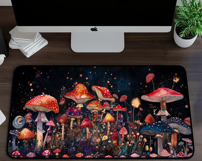 Mushroom Fantasy Desk Mat | Alternative Office Decor | Multiple Size Options