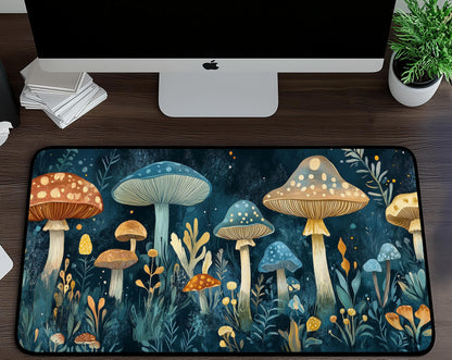 Whimsical Mushrooms Desk Mat | Alternative Office Decor | Multiple Size Options